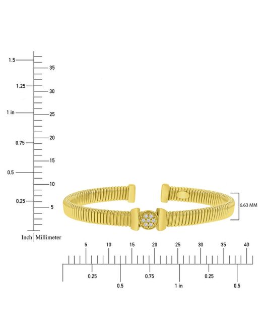 Macy's Yellow Cubic Zirconia Cluster Tubogas Cuff Bracelet