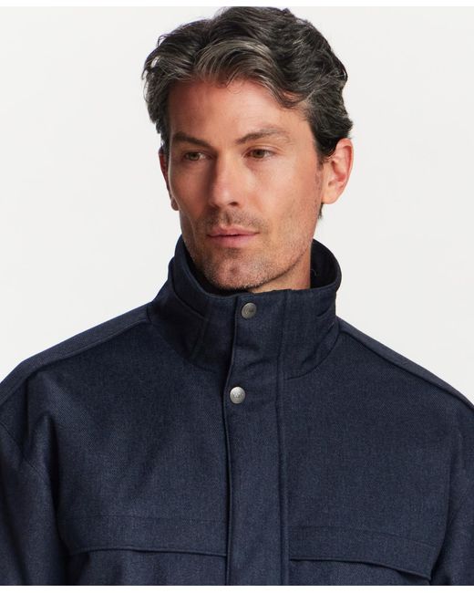 Weatherproof Blue Tech Twill Lined Bomber Jacket for men