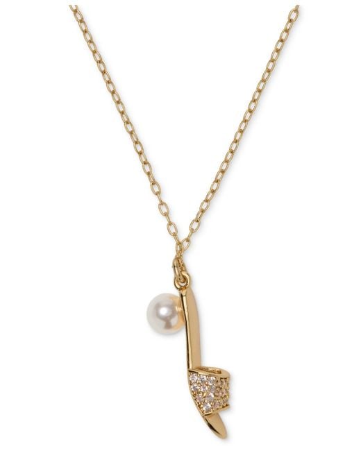 Kate Spade Metallic Cubic Zirconia And Imitation Pearl Life Of The Party Necklace