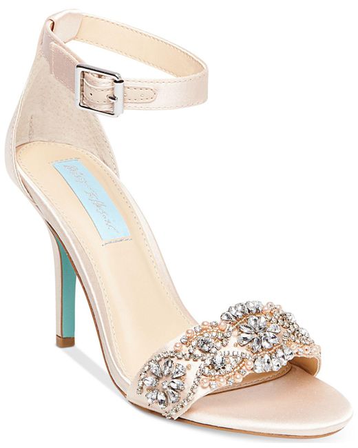 Betsey Johnson Metallic Gina Embellished Evening Sandals