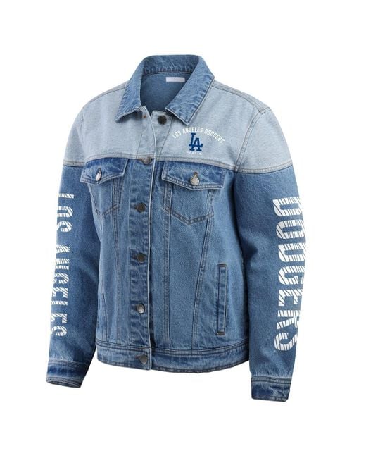WEAR by Erin Andrews Blue Los Angeles Dodgers Full-button Denim Jacket