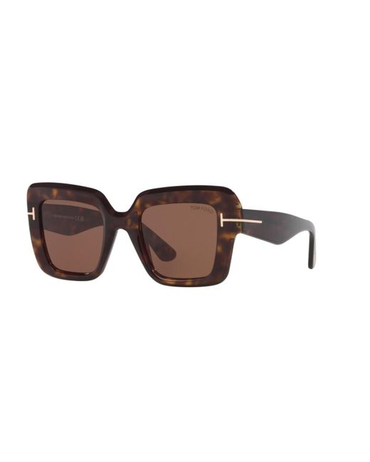 Tom Ford Brown Square Sunglasses