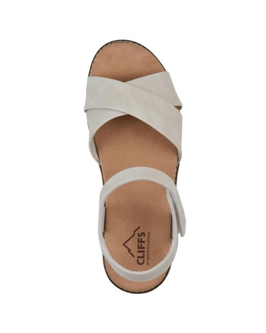 White Mountain White Tinna Wedge Sandals
