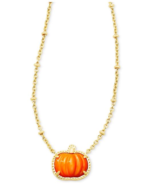Kendra Scott Metallic 14k Gold-plated Pumpkin 19" Adjustable Pendant Necklace