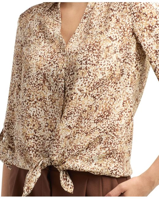 Bcx Natural Collared Button-front Shirt