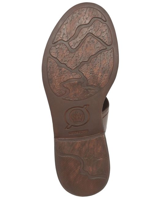 Born Brown Remo Round Toe Flat Sandals