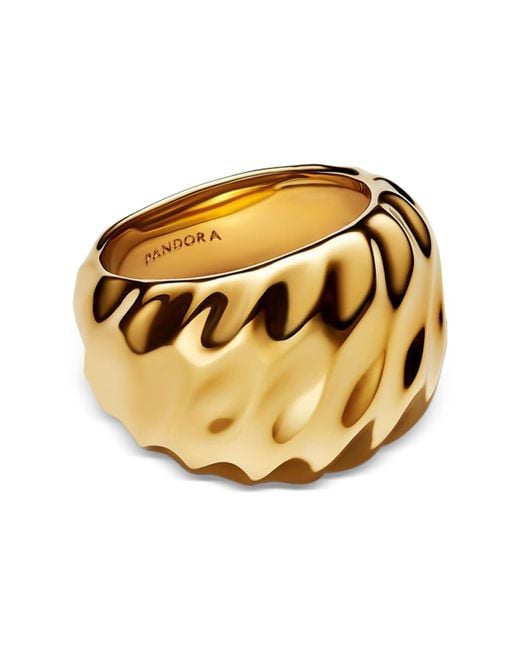 Pandora Metallic Rippled Stacking Ring
