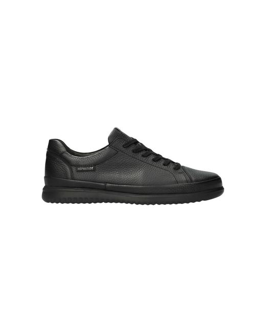 Mephisto Black Thomas Leather Sneaker for men