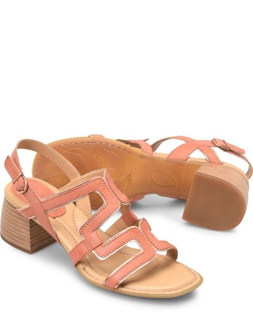 Born Brown Sofia Square Toe Sandals