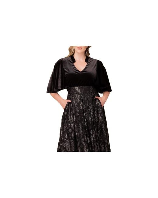 Kiyonna Black Plus Size Radiant Opulence Evening Gown
