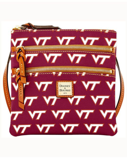 Dooney & Bourke Red Virginia Tech Hokies Triple-zip Crossbody Bag