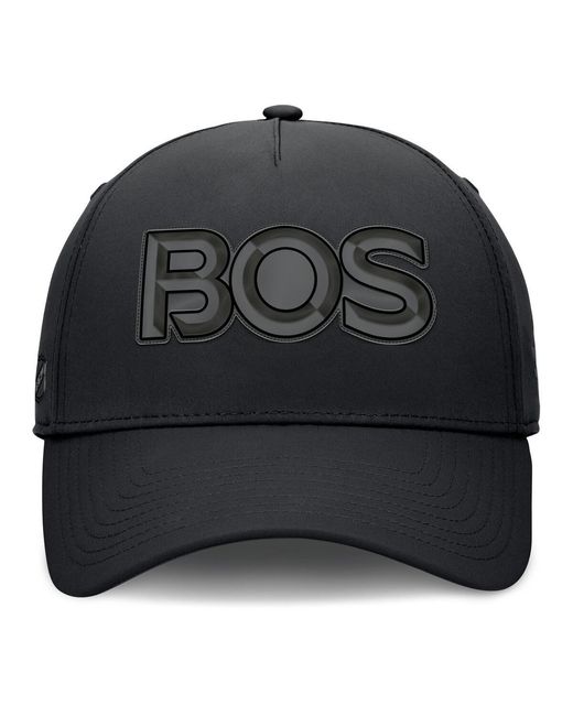 Fanatics Black Boston Bruins Authentic Pro Road Team Code Flex Hat for men