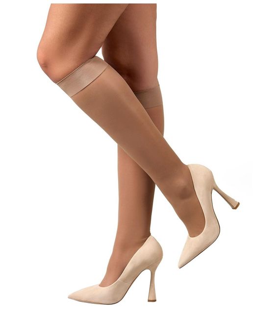 Memoi Natural Light Support Knee Highs