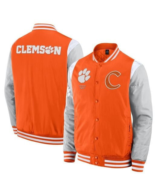 Fanatics Orange Clemson Tigers Elementsâ Elite Full-snap Jacket for men