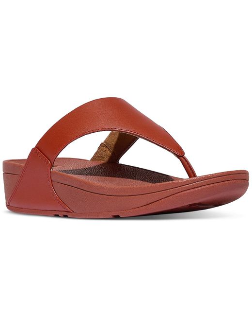 Fitflop Women's Brown Lulu Leather Toe-thongs Sandals