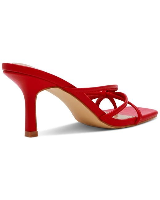 Dolce Vita Zini Strappy Kitten Heel Dress Sandals in Red | Lyst