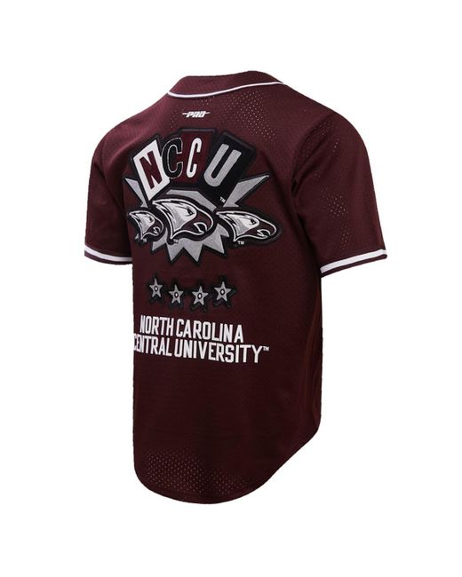 Pro Standard Red North Carolina Central Eagles Homecoming Mesh Button-down Shirt for men