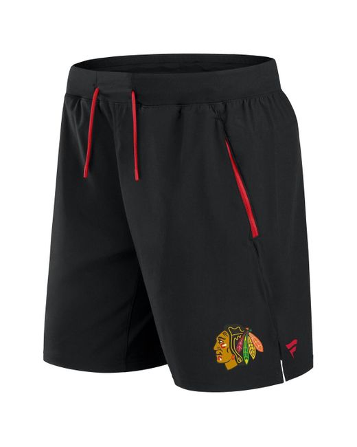 Fanatics Black Chicago Hawks Authentic Pro Rink Performance Shorts for men