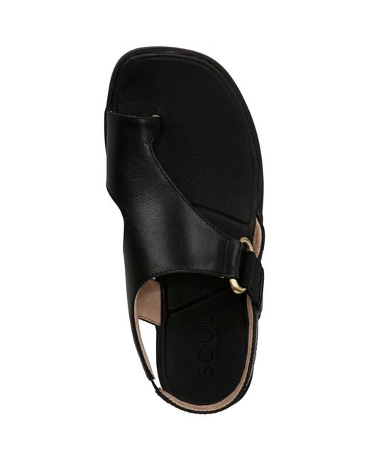 Naturalizer Black Freya Toe Loop Footbed Slingback Sandals