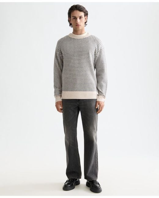 Scotch & Soda Gray Chenille Pattern Long Sleeve Sweater for men