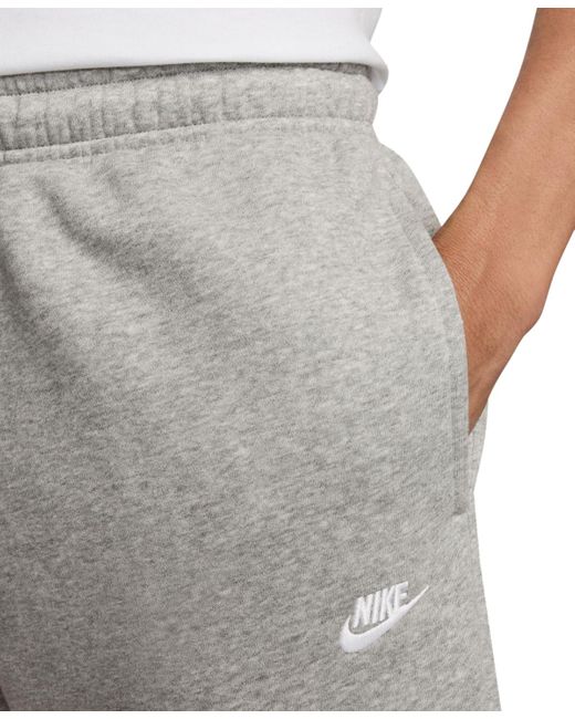 Nike Gray Club Fleece Drawstring joggers for men