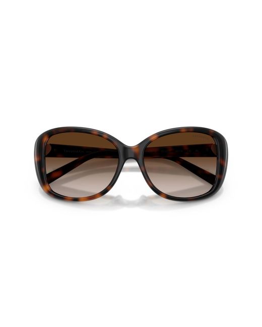 Tiffany & Co Brown Rectangle Sunglasses