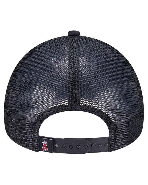 KTZ Blue Los Angeles Angels Retro Bold A-frame Trucker 9forty Adjustable Hat for men