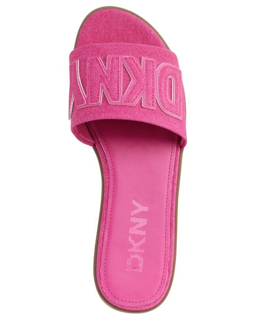 DKNY Pink Willow Slide Slip-on Flats Sandals