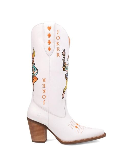 Dingo White Joker Leather Boot