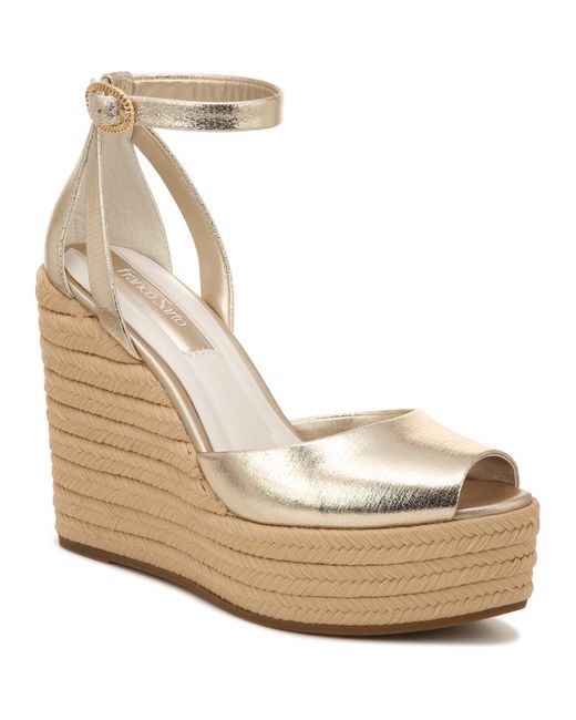 Franco Sarto Paige Espadrille Wedge Sandals in Natural | Lyst