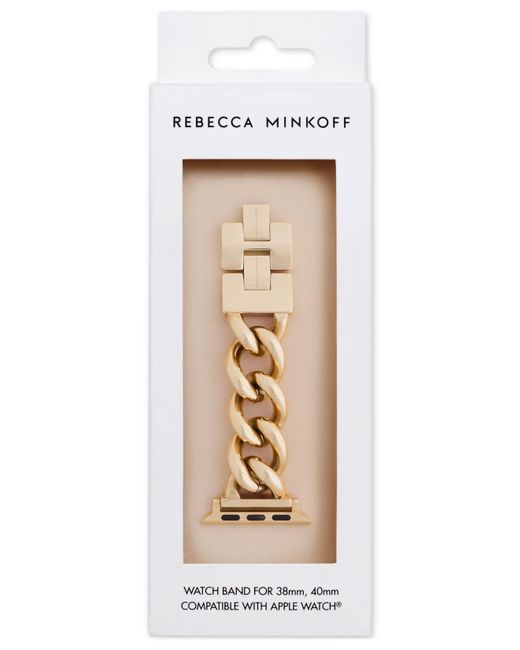 Rebecca Minkoff Metallic Gold-tone Stainless Steel Chain Apple Watch® Bracelet 38/40mm