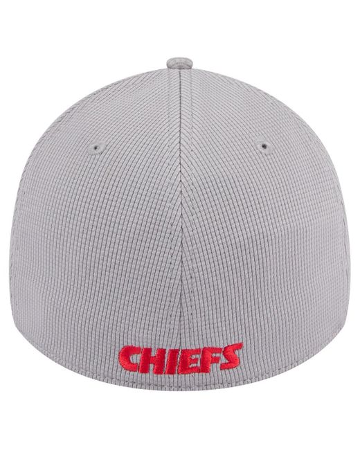 KTZ Gray Kansas City Chiefs Active 39thirty Flex Hat for men