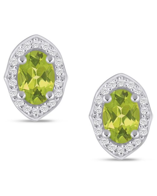 Macy's Metallic Gemstone And Diamond ((1/5 Ct. T.w.