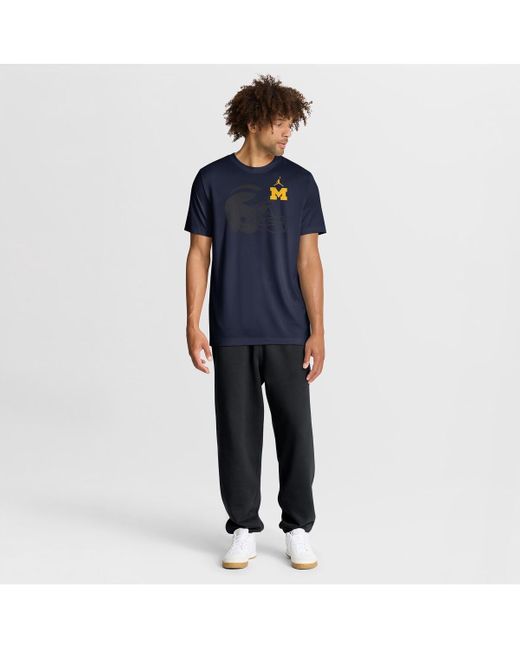 Nike Blue Michigan Wolverines Campus Shadow Legend Performance T-shirt for men