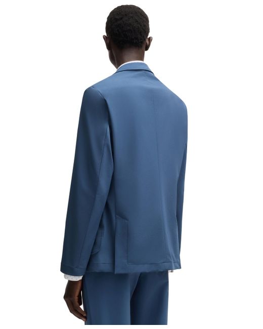 Boss Blue Boss By Stretch Softshell Slim-fit Suit Blazer