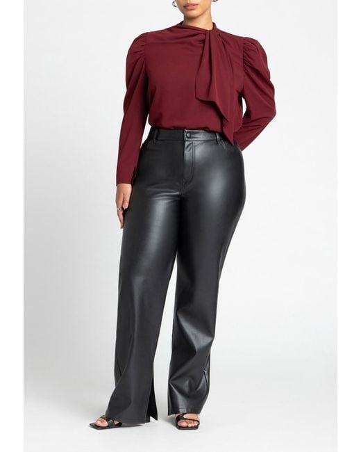 Eloquii Pink Plus Size Drape Front Blouse