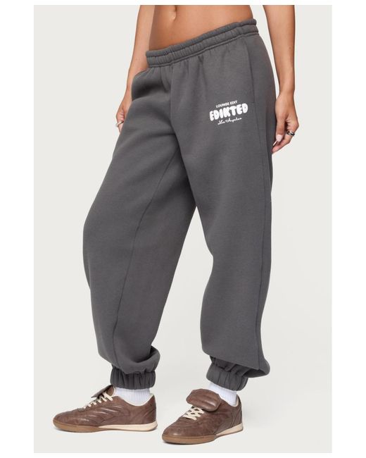 Edikted Gray Lounge Edit Sweatpants