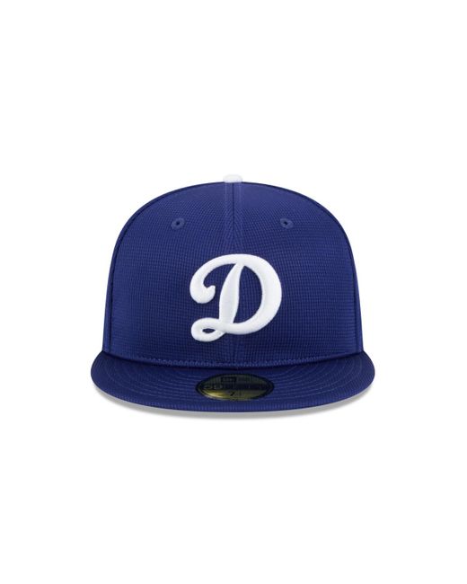 KTZ Blue Los Angeles Dodgers 2025 Spring Training 59fifty Fitted Hat for men