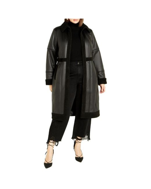 City Chic Black Plus Size Hayden Coat