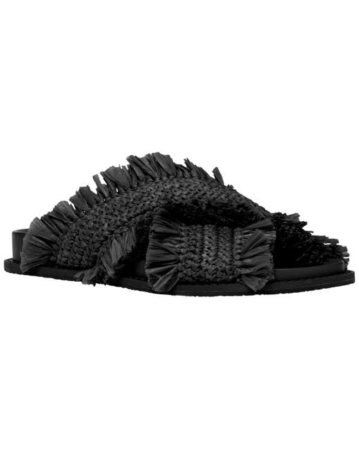 Michael Kors Black Peyton Flat Sandals