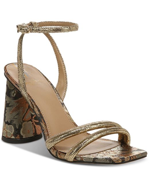Sam Edelman Leather Kia Strappy Dress Sandals in Metallic | Lyst