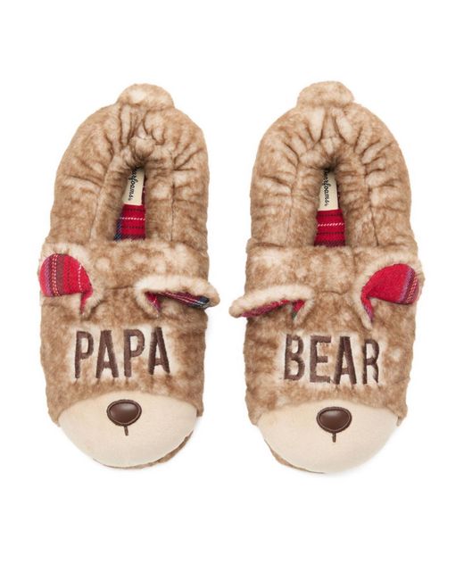 Dearfoams Natural Papa Bear Closed Back Slipper for men