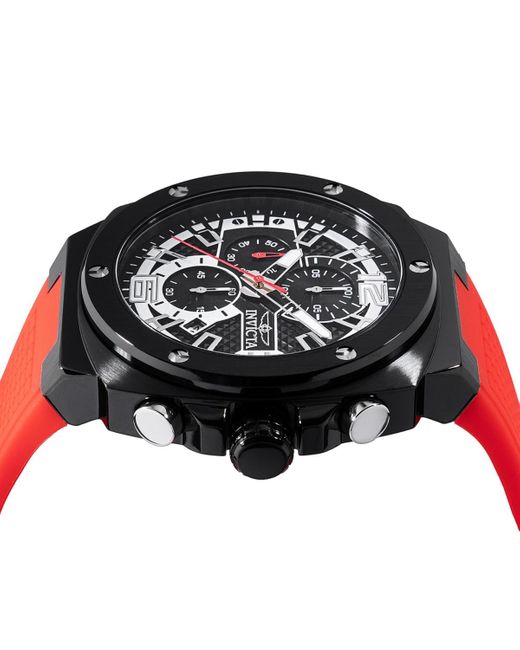 INVICTA WATCH Red 48880 Racing Quartz Chronograph Black Dial Watch for men