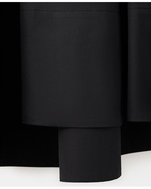 Mango Black Selection Seams Flared Skirt