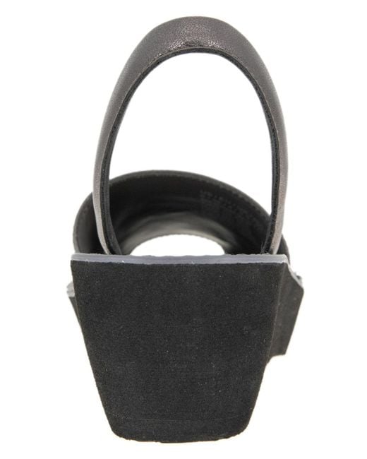 Kenneth Cole Black Fine Glass Wedge Sandals