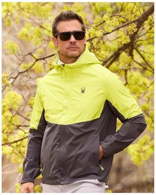 Spyder Gray Cloudy Day Rain Jacket