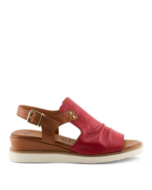 Spring Step Red Locals Wedge Sandal