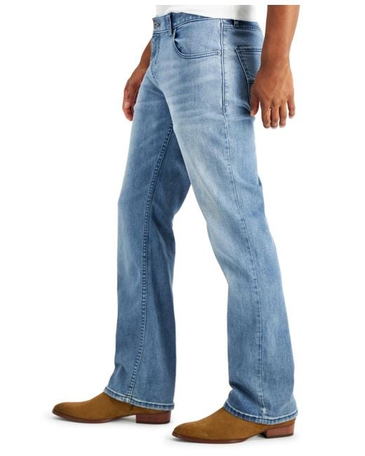 INC International Concepts Blue Rockford Boot Cut Jeans for men