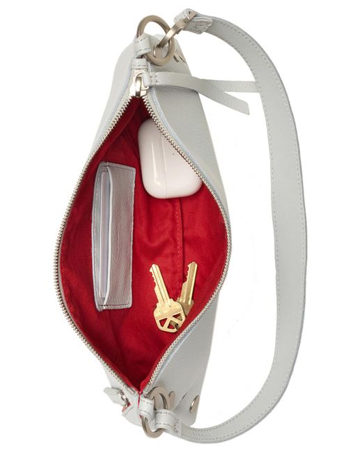Hammitt White Kyle Small Pebbled Leather Crossbody