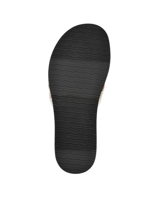 White Mountain Brown Maxim Round Toe Flat Sandals